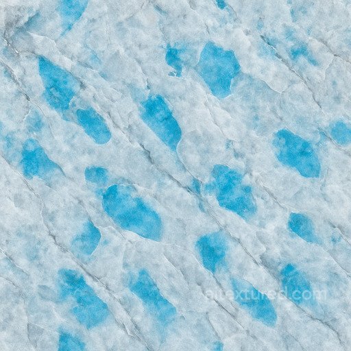 Glacier Ice Blue Inclusions seamless Snow-ice PBR texture