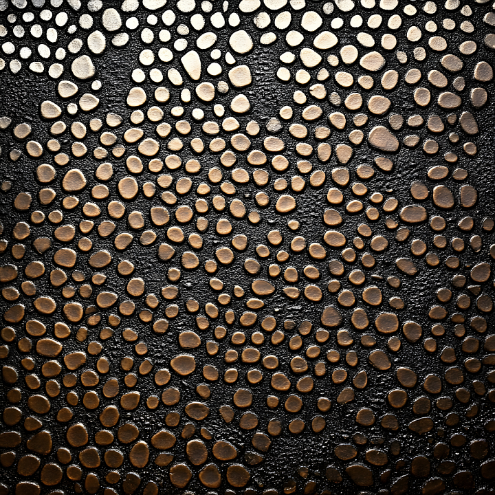 Skin Featuring Dark Base and Raised Patterned Highlights seamless PBR texture preview