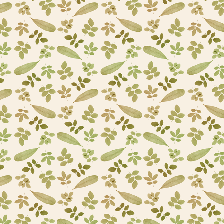 Delicate Wild Flower Leaf Pattern in Soft Earth Tones seamless PBR texture preview