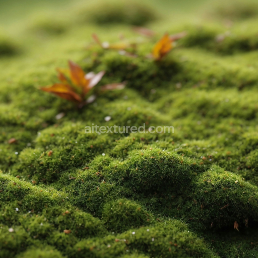Lush Green Moss Texture for Ground Surfaces in 4K PBR