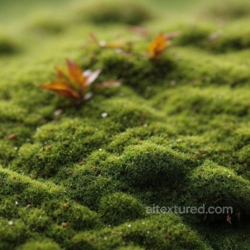 Lush Green Moss Texture for Ground Surfaces in 4K PBR seamless Ground surface PBR texture