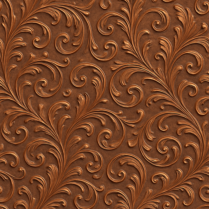 Decorative Copper seamless PBR texture preview