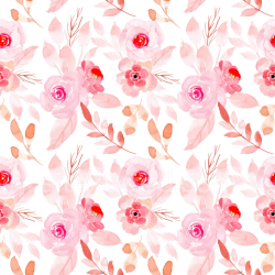 seamless Seamless 3D PBR Pink Flower Watercolor Style Fabric Texture with Soft Floral Pattern texture 8k free download PBR