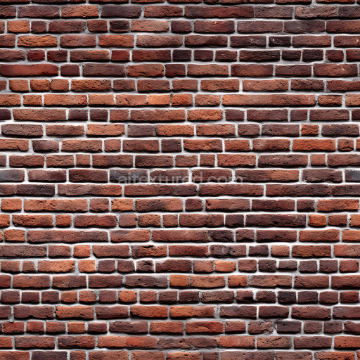 Seamless 3D PBR Texture of Cracked Red Brick Wall with Rough Surface Detail