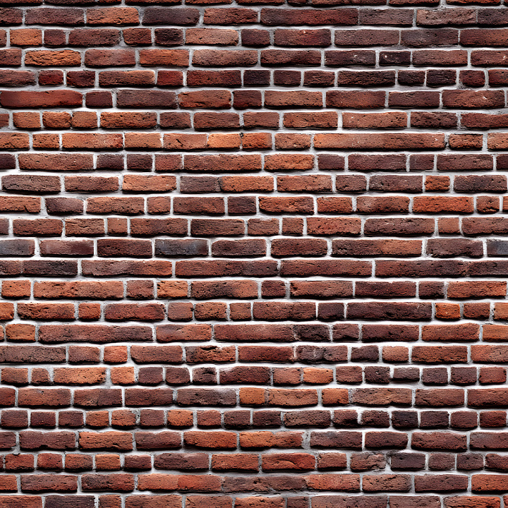 Cracked Red Brick Wall with Rough Surface Detail seamless PBR texture preview