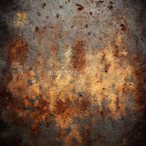 Seamless 3D Rusty Metal Texture with Corroded Holes and Cracks PBR Material