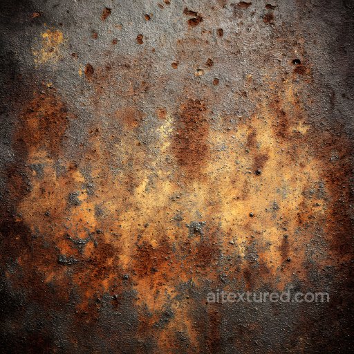Rusty Metal Texture with Corroded Holes and Cracks PBR Material texture preview
