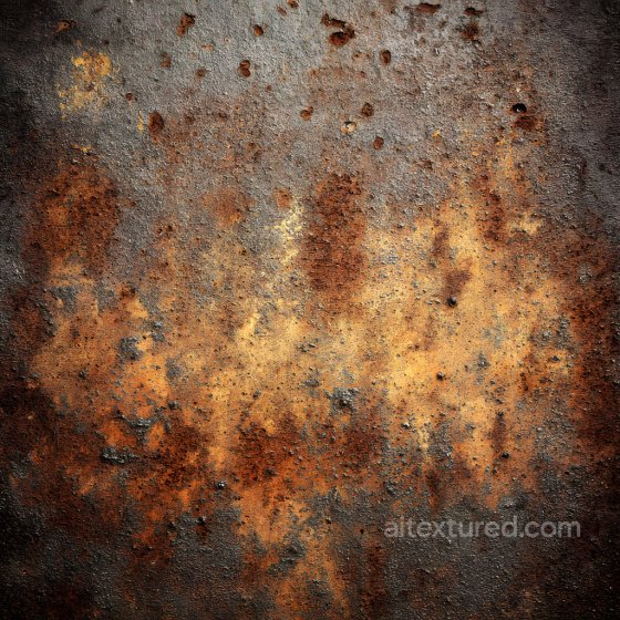 Rusty Metal Texture with Corroded Holes and Cracks PBR Material Rust texture preview