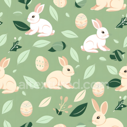 seamless Seamless 3D PBR Easter Digital Paper Texture with Cute Bunnies and Decorative Eggs texture 8k free download PBR