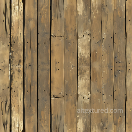 Weathered Wood Planks Seamless Texture with Knots and Scratches seamless Wood PBR texture