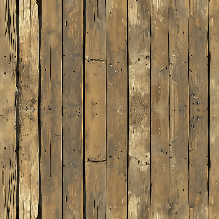 Weathered Wood Planks with Knots and Scratches seamless PBR texture preview