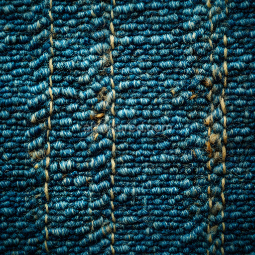 Seamless 3D Cracked Denim Fabric PBR Texture with Blue Worn Weave and Frayed Holes