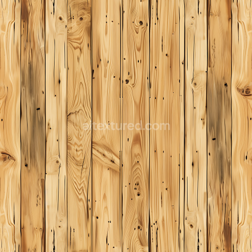 Seamless 3D Rustic Pine Wood Planks PBR Texture with Natural Knots and Grain