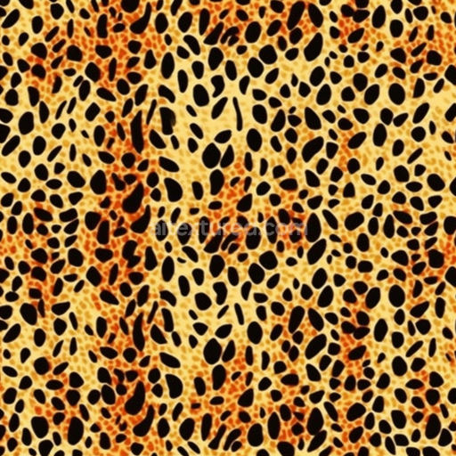 Seamless 3D PBR Leopard Print Texture with Distinctive Black and Orange Spots