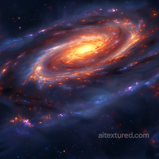 of a Glowing Spiral Galaxy with Nebula Clouds Star, space, planets texture preview