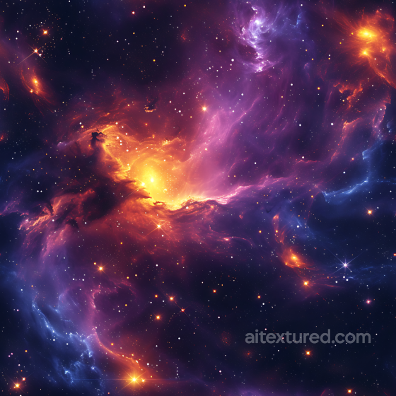 Space PBR Texture Featuring Vibrant Nebula and Galaxy Clouds Star, space, planets texture preview