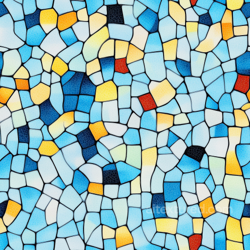 Colorful Ceramic Mosaic PBR Texture with Irregular Tile Pattern seamless Mosaic PBR texture