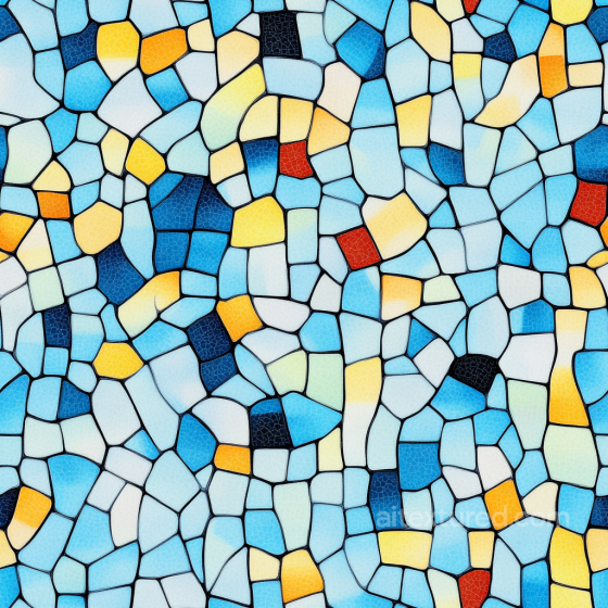 Colorful Ceramic Mosaic PBR Texture with Irregular Tile Pattern Mosaic texture preview
