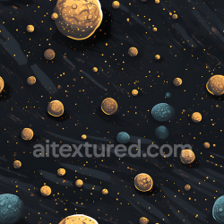 seamless Seamless 3D Stylized Cosmic Rock Field PBR Texture with Dark Space Background texture 8k free download PBR
