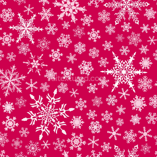 Seamless 3D PBR Texture with Pink Background and White Snowflake Pattern
