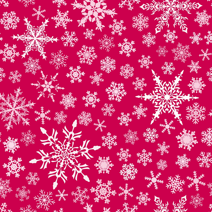 with Pink Background and White Snowflake Pattern seamless PBR texture preview