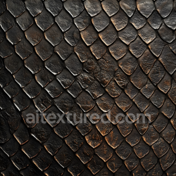 seamless Seamless 3D Reptilian Skin PBR Texture Featuring Dark Toned Detailed Scales texture 8k free download PBR