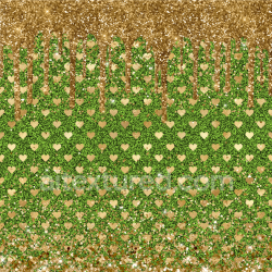 seamless Seamless 3D PBR texture of sparkling gold and green glitter with heart pattern and dripping effect texture 8k free download PBR