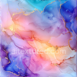 seamless Seamless 3D Alcohol Ink PBR Texture Featuring Violet Coral Waves and Golden Veining texture 8k free download PBR