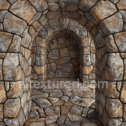 seamless Seamless Weathered Stone Wall 3D PBR Texture with Rough, Aged Surface and Earthy Tones texture 8k free download PBR