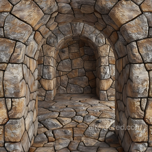 Seamless Weathered Stone Wall 3D PBR Texture with Rough, Aged Surface and Earthy Tones seamless Stone PBR texture