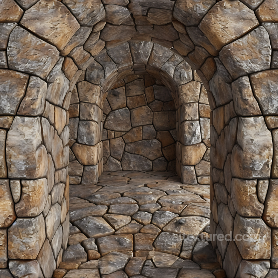 Seamless Weathered Stone Wall 3D PBR Texture with Rough, Aged Surface and Earthy Tones Stone texture preview