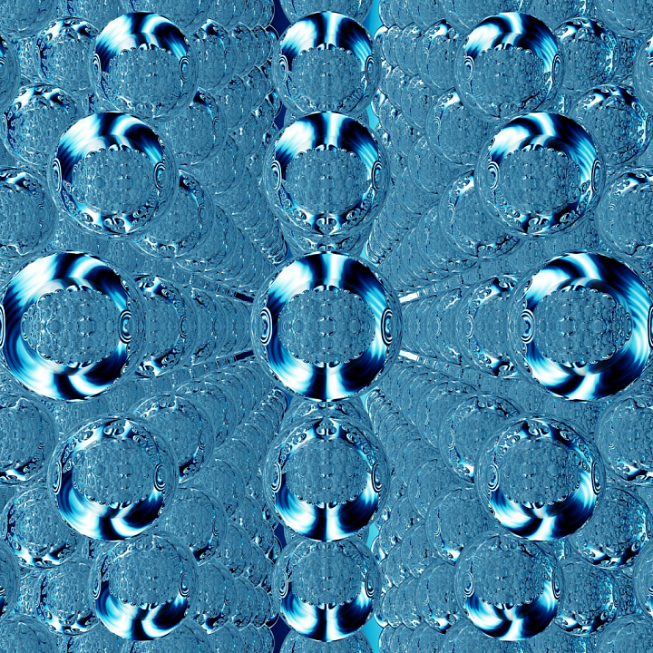 Blue Glass Bubble seamless PBR texture preview
