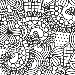 seamless Seamless 3D PBR Texture Featuring Black and White Ornamental Floral Paisley Pattern texture 8k free download PBR