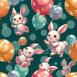 seamless Seamless 3D Inflated PBR Texture Featuring Glossy Colorful Balloons on Dark Background texture 8k free download PBR