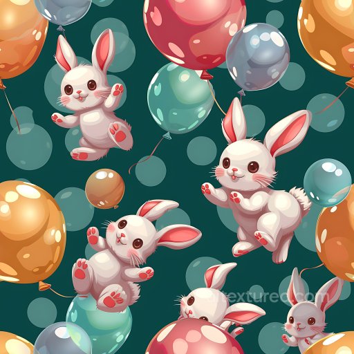 Inflated PBR Texture Featuring Glossy Colorful Balloons on Dark Background seamless Inflated PBR texture