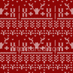 seamless Seamless 3D PBR Texture of Red Knitted Fabric with Christmas Motifs texture 8k free download PBR