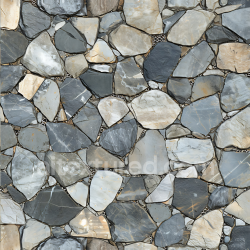 seamless Seamless 3D Slate Stone Wall PBR Texture with Natural Irregular Stones texture 8k free download PBR