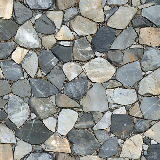 Slate Stone Wall PBR Texture with Natural Irregular Stones Stone texture preview