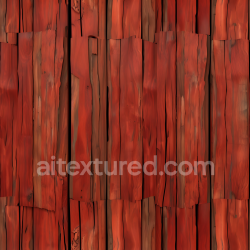 seamless Seamless 3D PBR Texture of Rustic Red Stained Wood Planks with Natural Grain and Weathered Surface texture 8k free download PBR