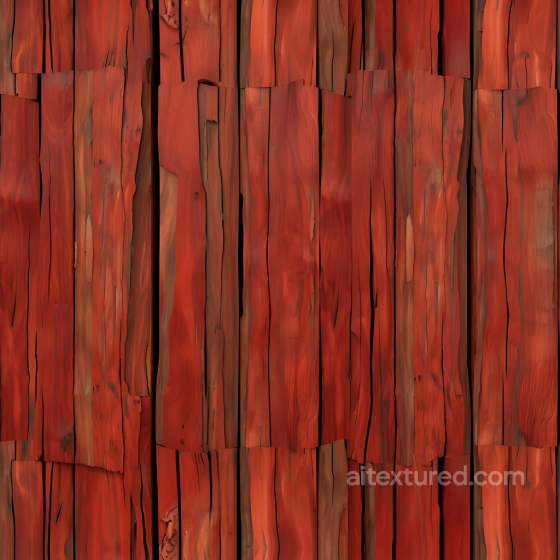 Rustic Red Stained Wood Planks Seamless Texture with Natural Grain and Weathered Surface Wood texture preview