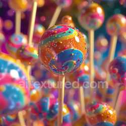 seamless Seamless 3D Inflated PBR Texture of Colorful Swirled Candy Balls texture 8k free download PBR