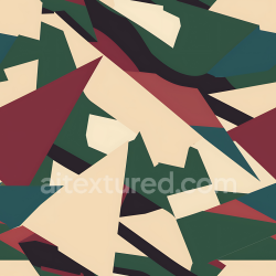 seamless Seamless 3D Stylized Geometric Camouflage PBR Texture with Earthy Tones texture 8k free download PBR