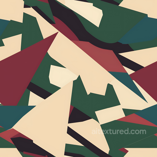 Stylized Geometric Camouflage PBR Texture with Earthy Tones seamless Color Camouflage PBR texture