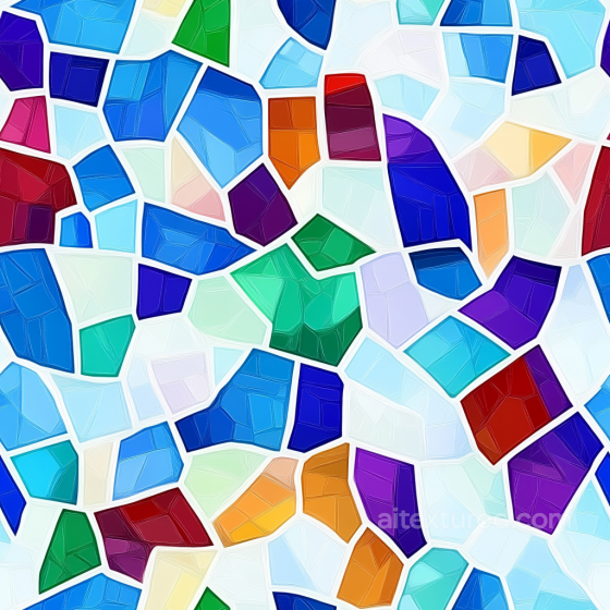 Colorful Irregular Mosaic Tiles Seamless Texture with Glossy Finish Mosaic texture preview