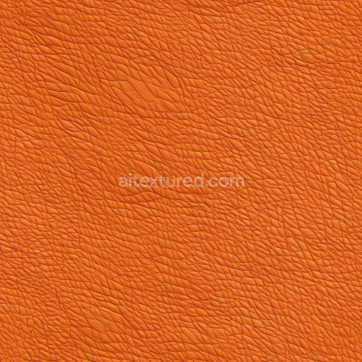 Seamless 3D PBR Orange Pebbled Leather Texture with Detailed Grain Pattern