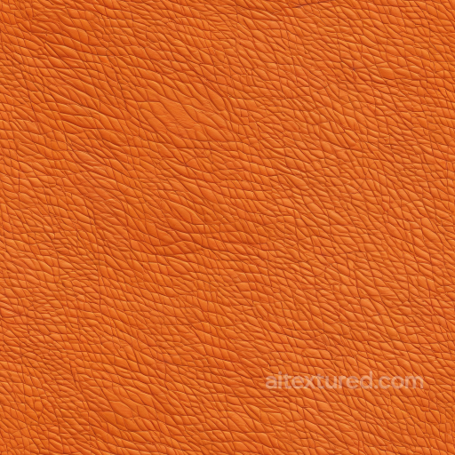 Orange Pebbled Leather Texture with Detailed Grain Pattern seamless Leather PBR texture