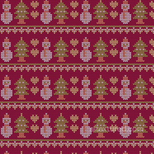 Knitted Christmas Fabric Texture with Snowmen and Trees seamless All Christmas Digital paper PBR texture
