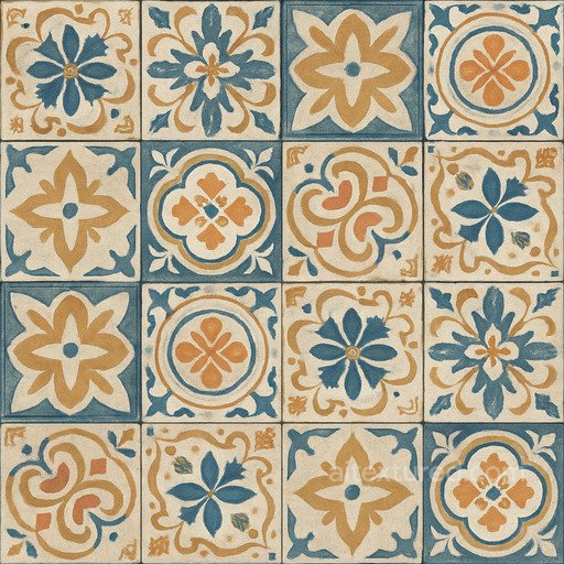 Patterned Ceramic Tiles Seamless Texture seamless Flooring PBR texture