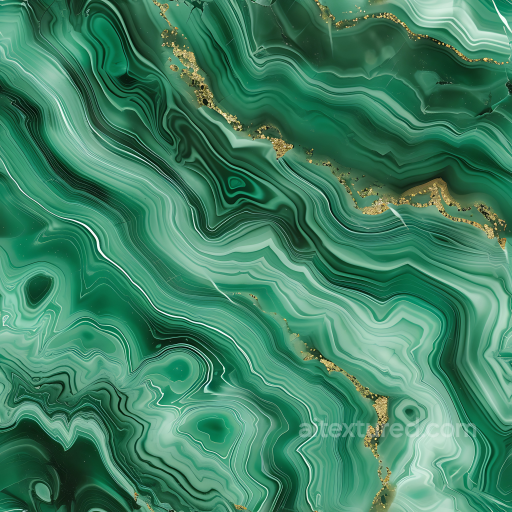 Jade Green Marble PBR Texture Featuring Luxurious Gold Veins and Fluid Waves seamless Marble PBR texture