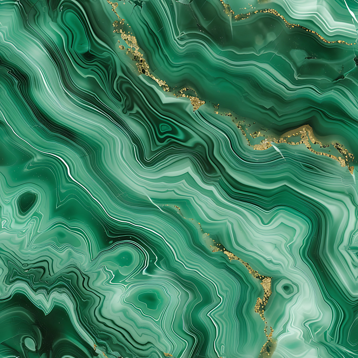 Jade Green Marble Featuring Luxurious Gold Veins and Fluid Waves seamless PBR texture preview
